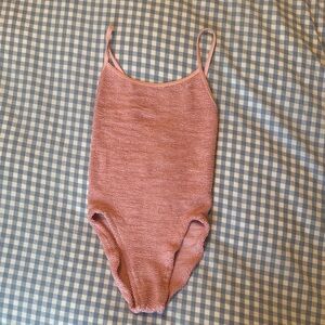 Hunza G Pink One Piece Bodysuit